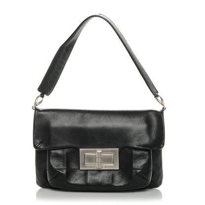 Chanel Calfskin Square Stitched Mademoiselle Shoulder Bag Black 1 of 7