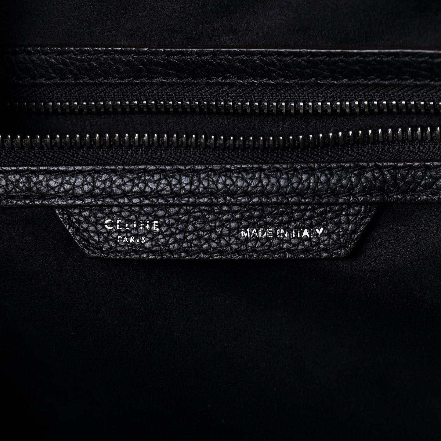 Drummed Calfskin Mini Luggage Black