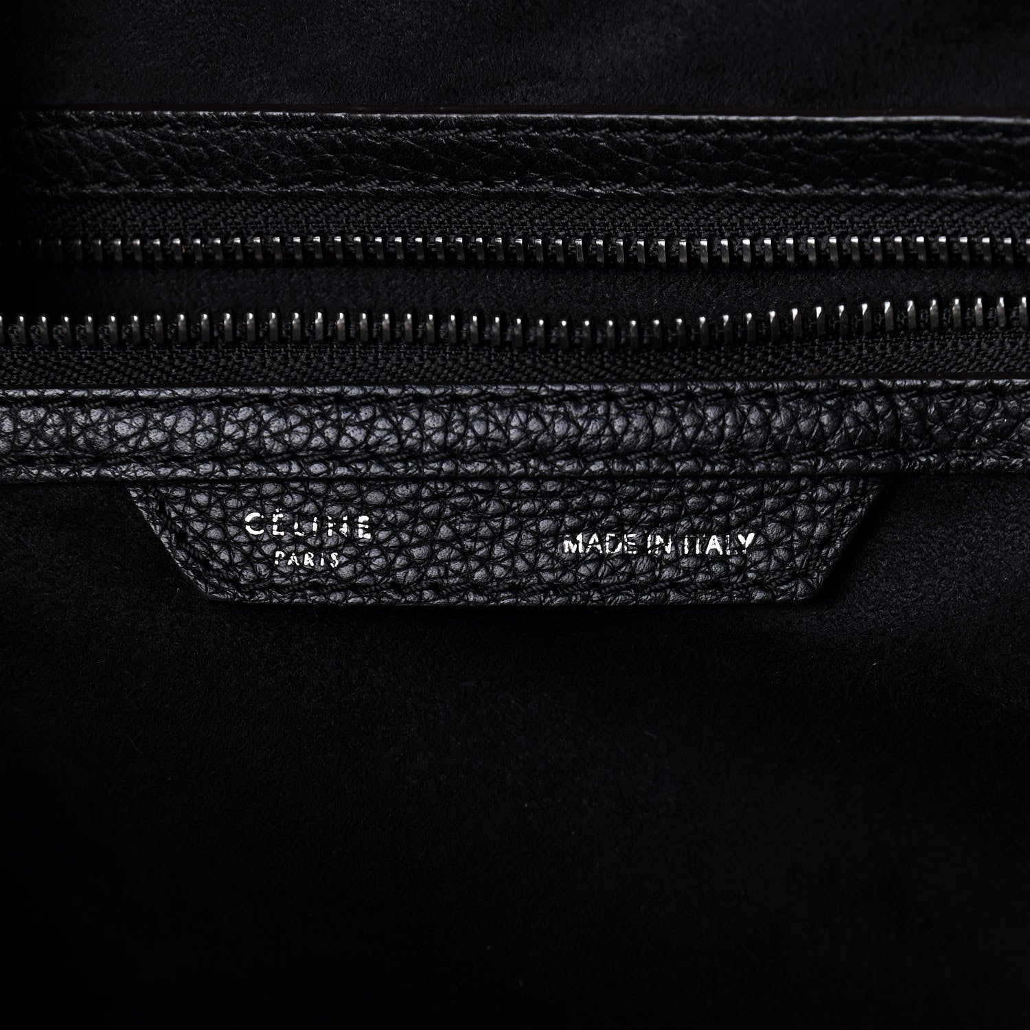 Celine Drummed Calfskin Mini Luggage Black 6 of 12