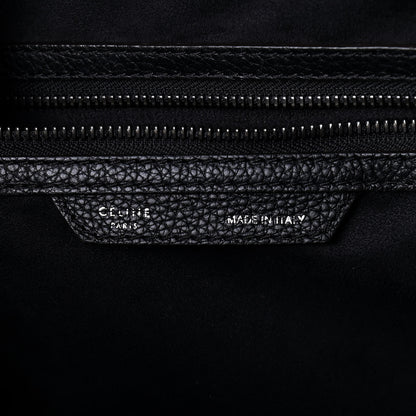 Celine Drummed Calfskin Mini Luggage Black 6 of 12