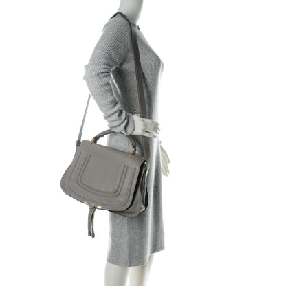 Chloe Calfskin Marcie Top Handle Bag Cashmere Grey 2 of 11