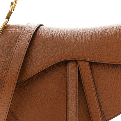 Christian Dior Grained Calfskin Saddle Bag With Strap Golden Saddle 8 of 10