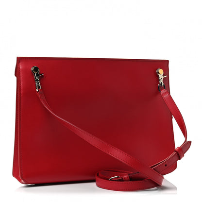 Balenciaga Calfskin Cable Flap Clutch Red 2 of 4