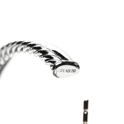 David Yurman Sterling Silver 18K Yellow Gold 44mm Extra Large Crossover Cable Hoop Earrings 5 of 5