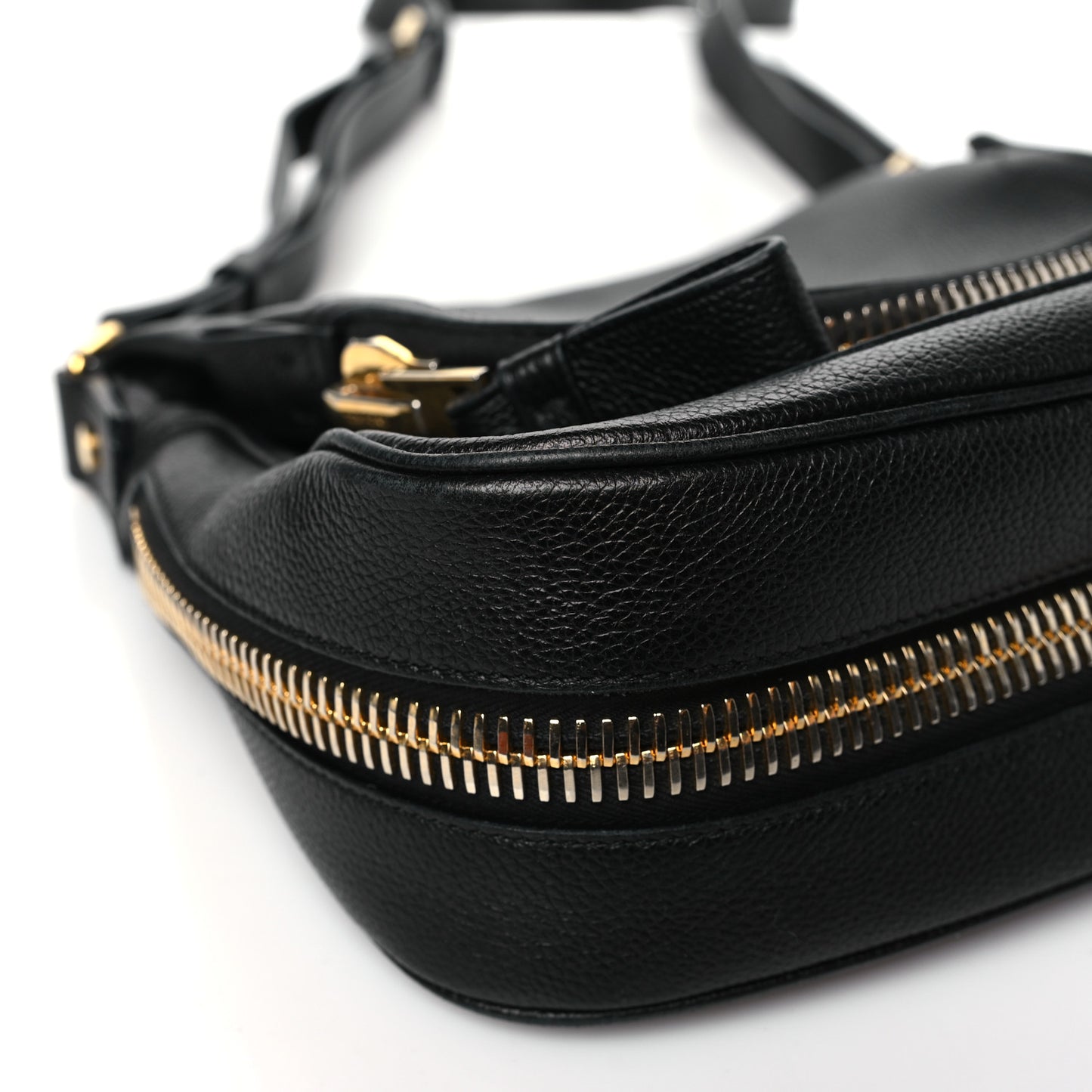Grained Calfskin Medium Jennifer Crossbody Bag Black