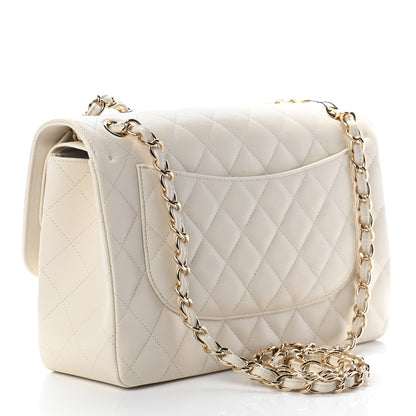 Chanel Caviar Quilted Jumbo Double Flap White 2 of 8