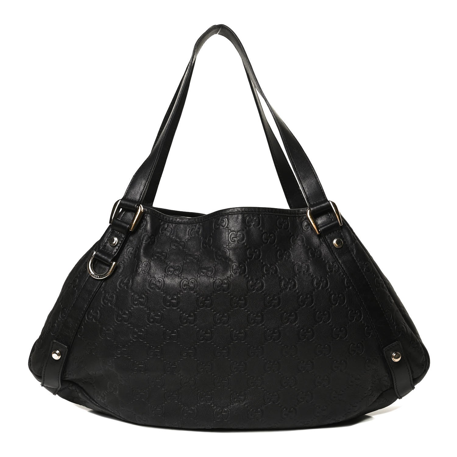 Gucci Guccissima Medium Abbey Shoulder Bag Black 1 of 12