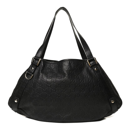 Gucci Guccissima Medium Abbey Shoulder Bag Black 1 of 12