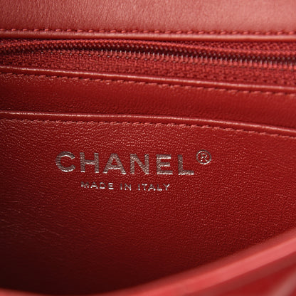 Chanel Patent Calfskin Quilted Mini Rectangular Flap Red 5 of 8