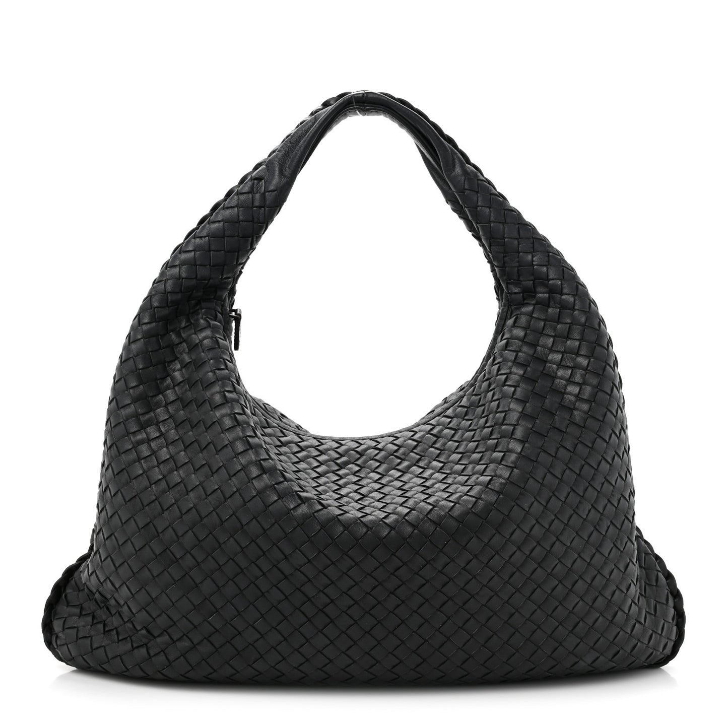 Nappa Intrecciato Large Veneta Hobo Black