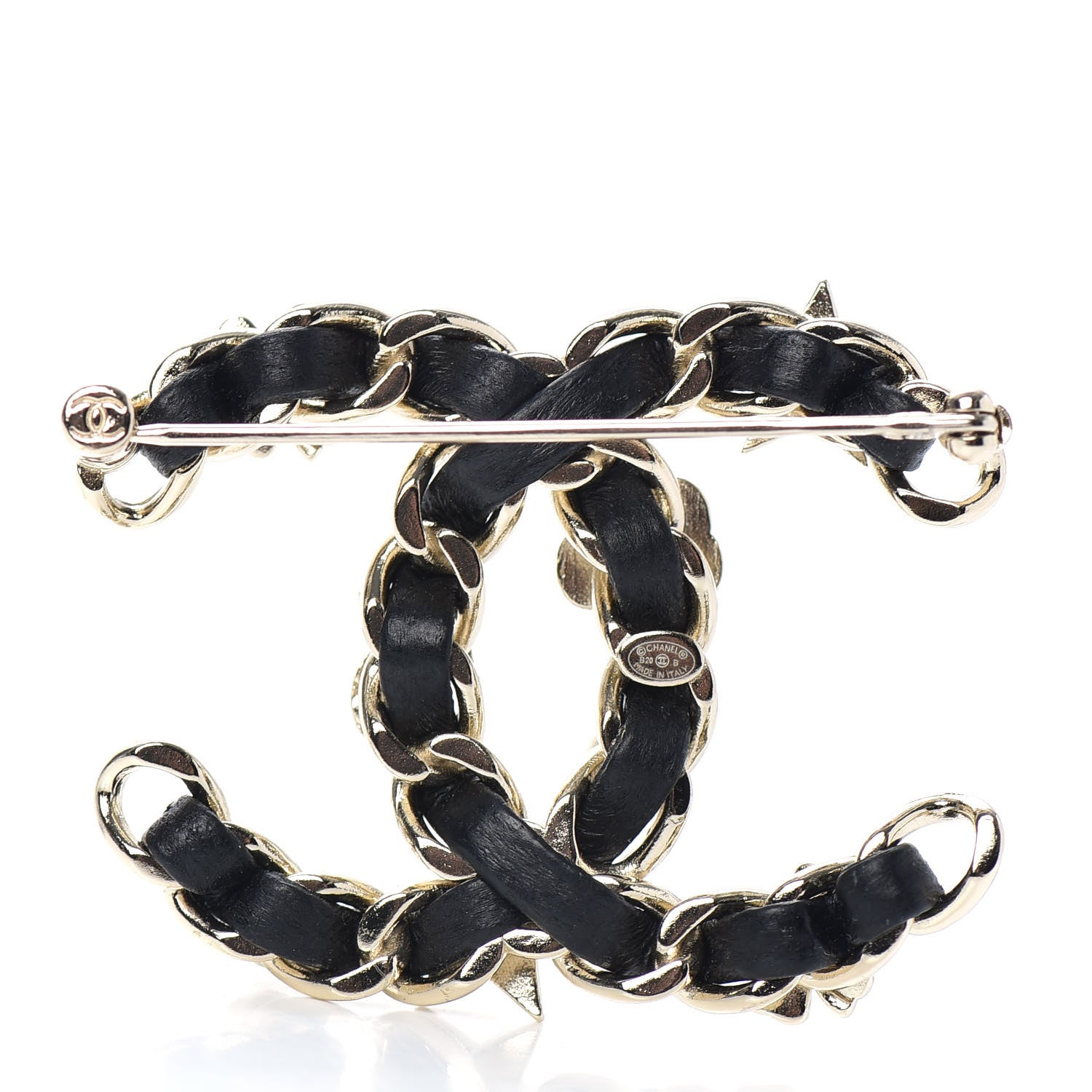 Chanel Lambskin Pearl Strass Sergeant Chanel Brooch Gold 3 of 4