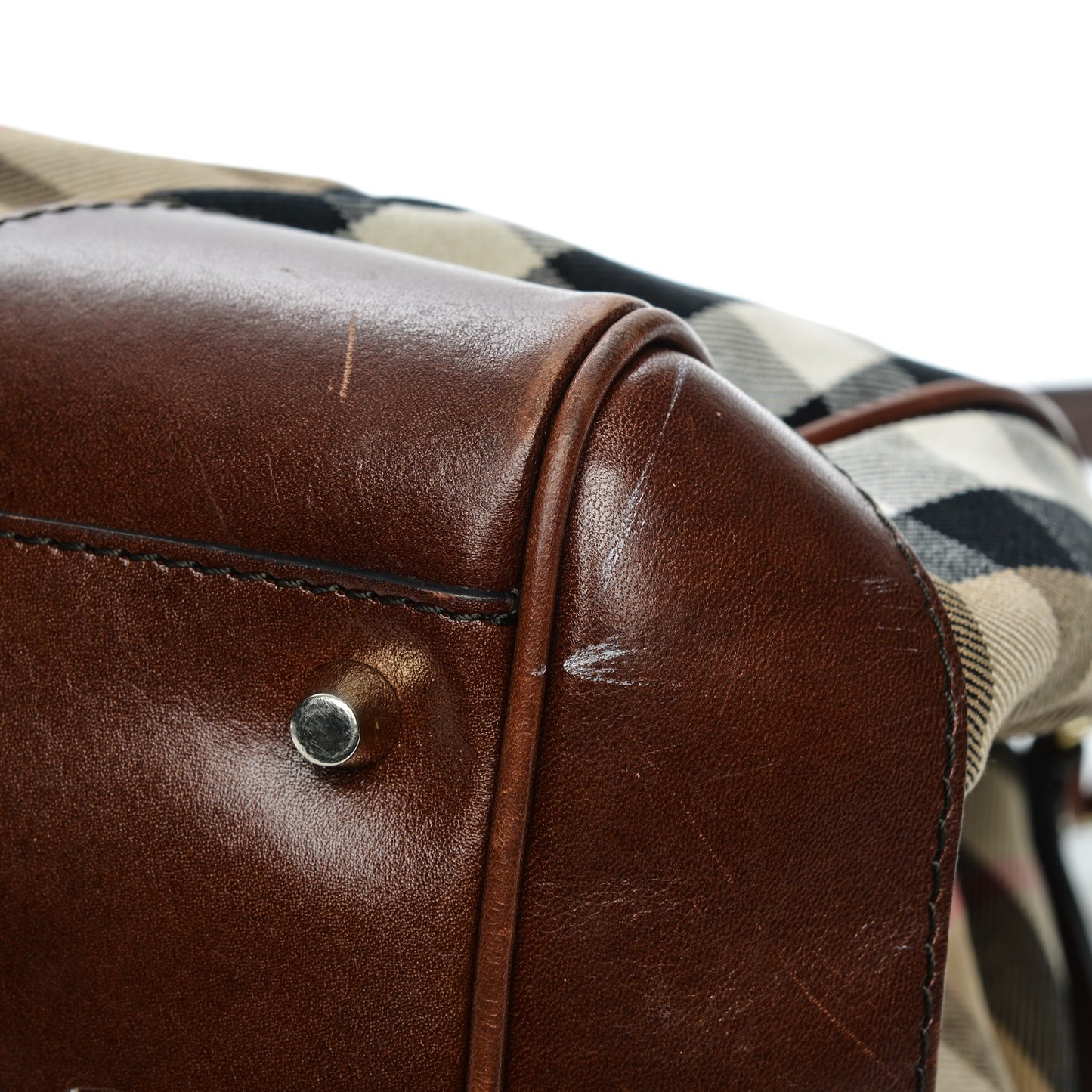 House Check Small Canterbury Tote Dark Tan