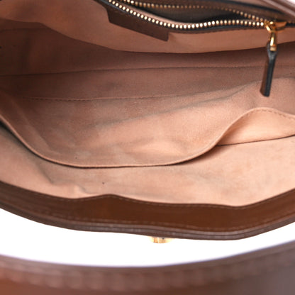 Gucci GG Supreme Monogram Azalea Calfskin Web Small Jackie 1961 Hobo Beige Ebony Brown Sugar 5 of 8