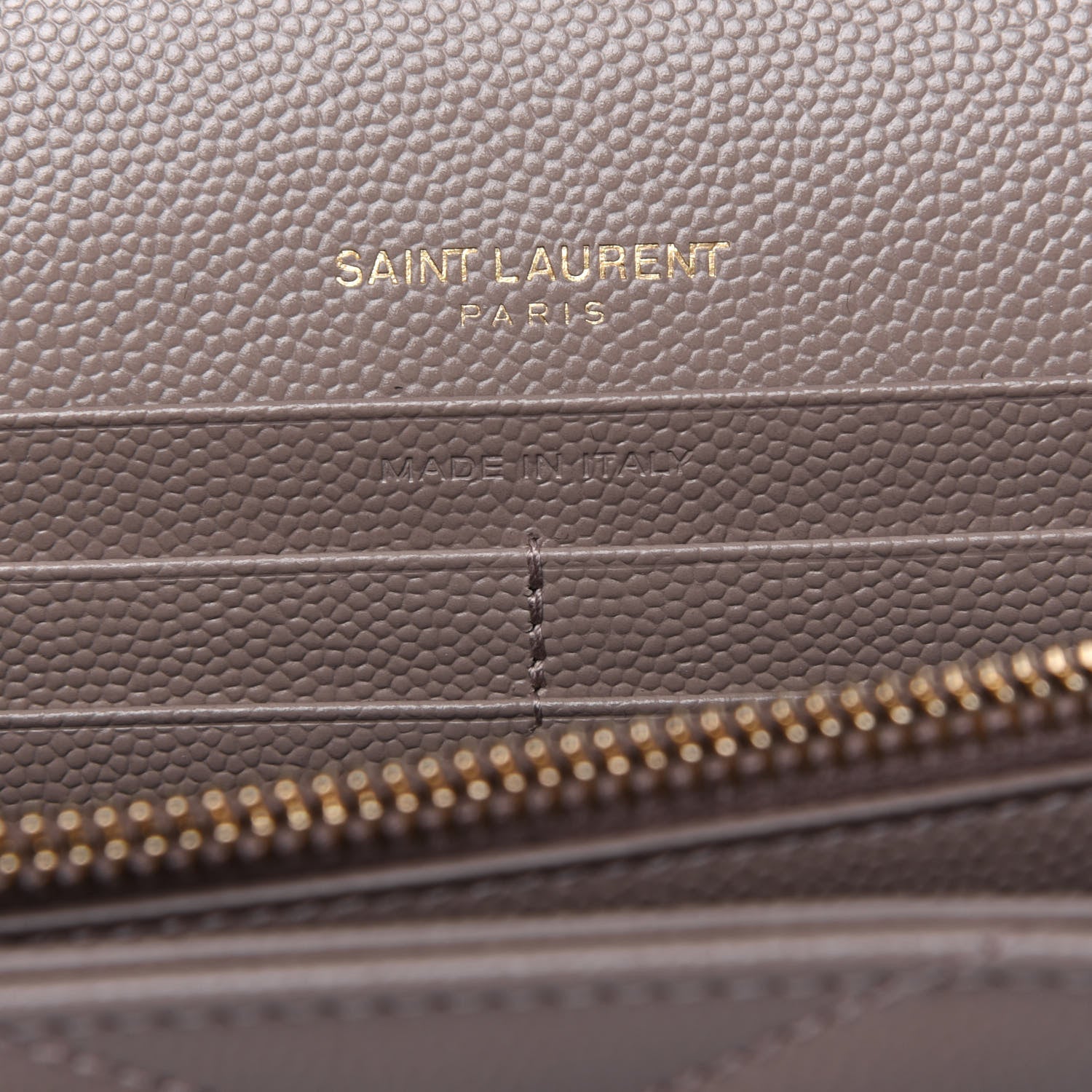 Saint Laurent Grain De Poudre Matelasse Chevron Monogram Chain Wallet Fard 6 of 15