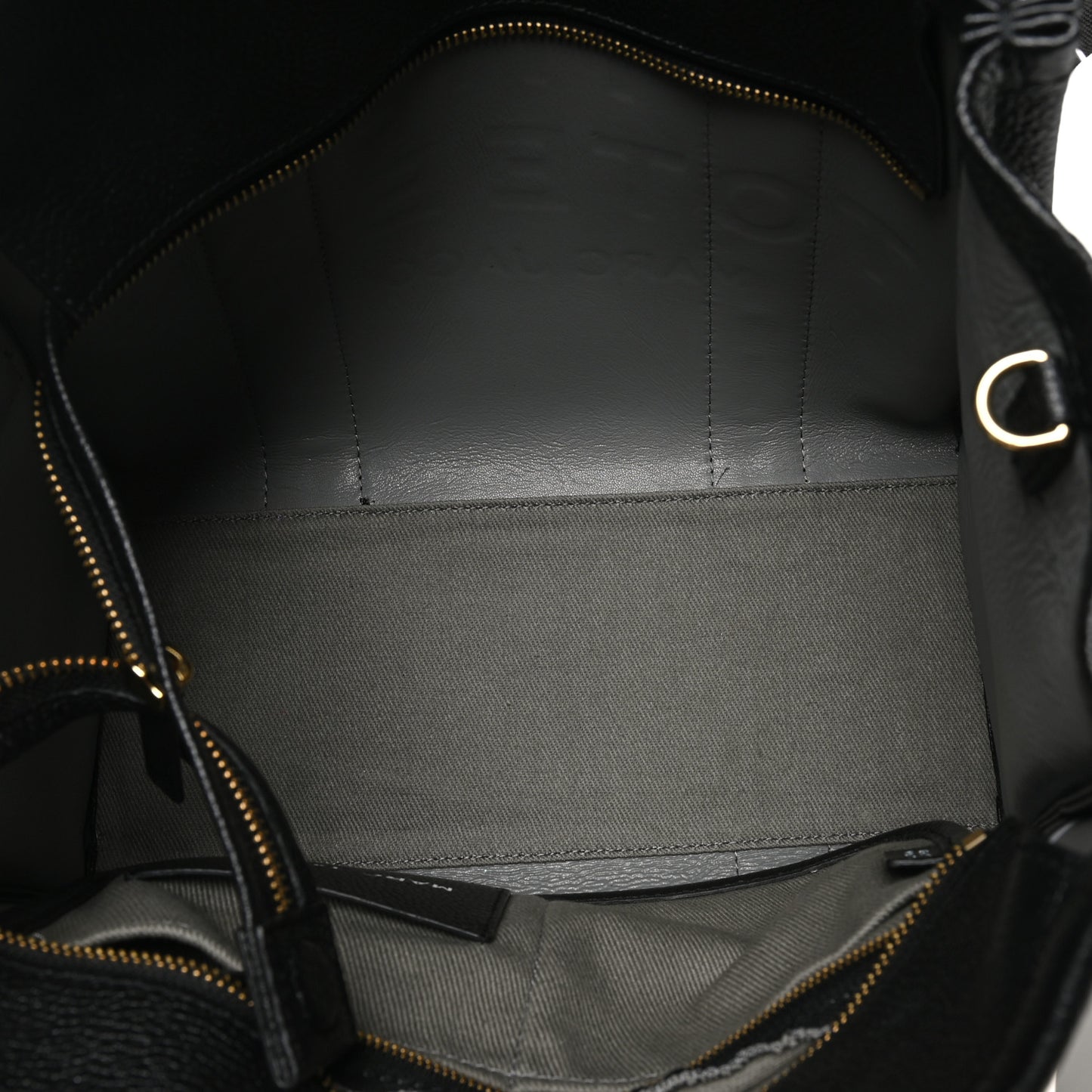 Grained Calfskin Medium The Tote Bag Black