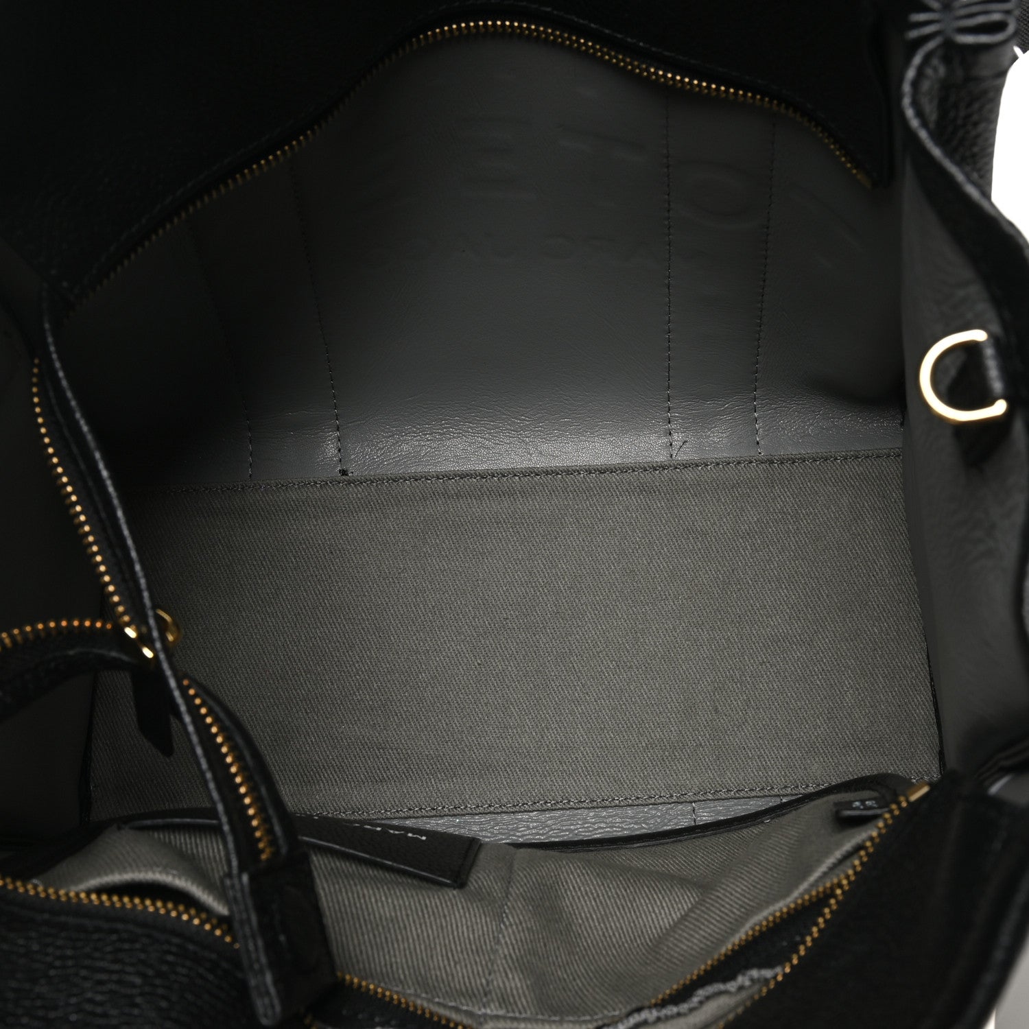 Marc Jacobs Grained Calfskin Medium The Tote Bag Black 5 of 9