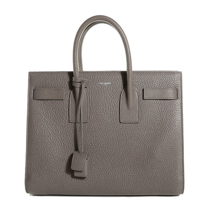 Saint Laurent Grained Calfskin Small Sac De Jour Fog 1 of 9