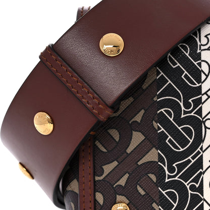 Burberry E-Canvas Monogram Stripe Hackberry Crossbody Bag Bridle Brown 7 of 10
