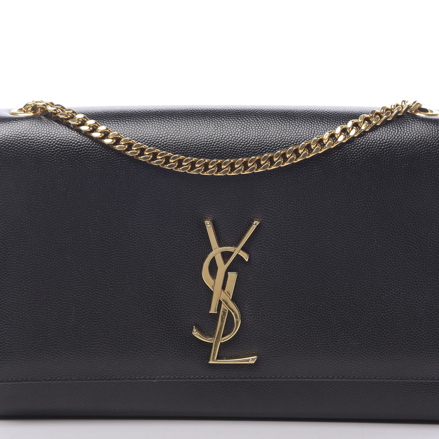 Grain De Poudre Medium Classic Monogram Kate Satchel Black