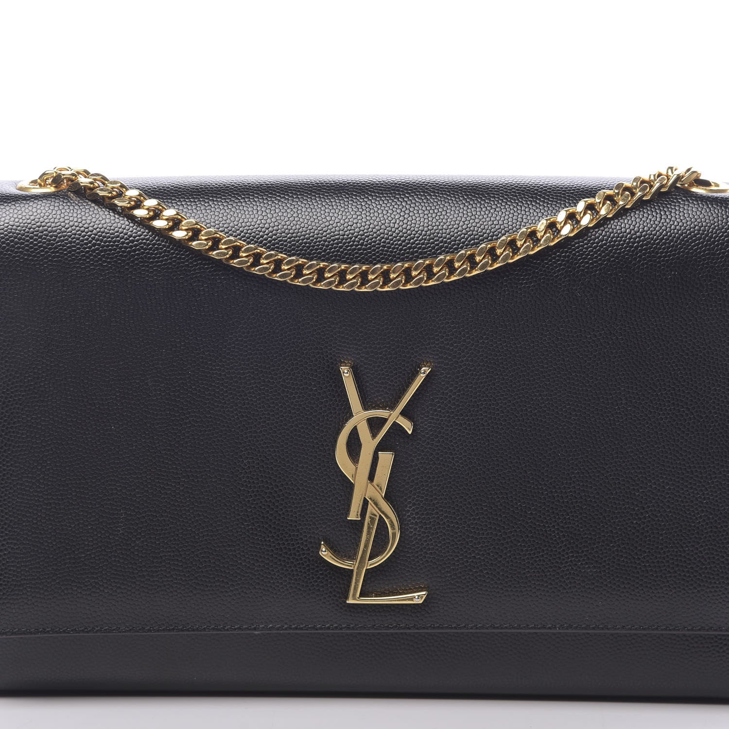 Saint Laurent Grain De Poudre Medium Classic Monogram Kate Satchel Black 9 of 9