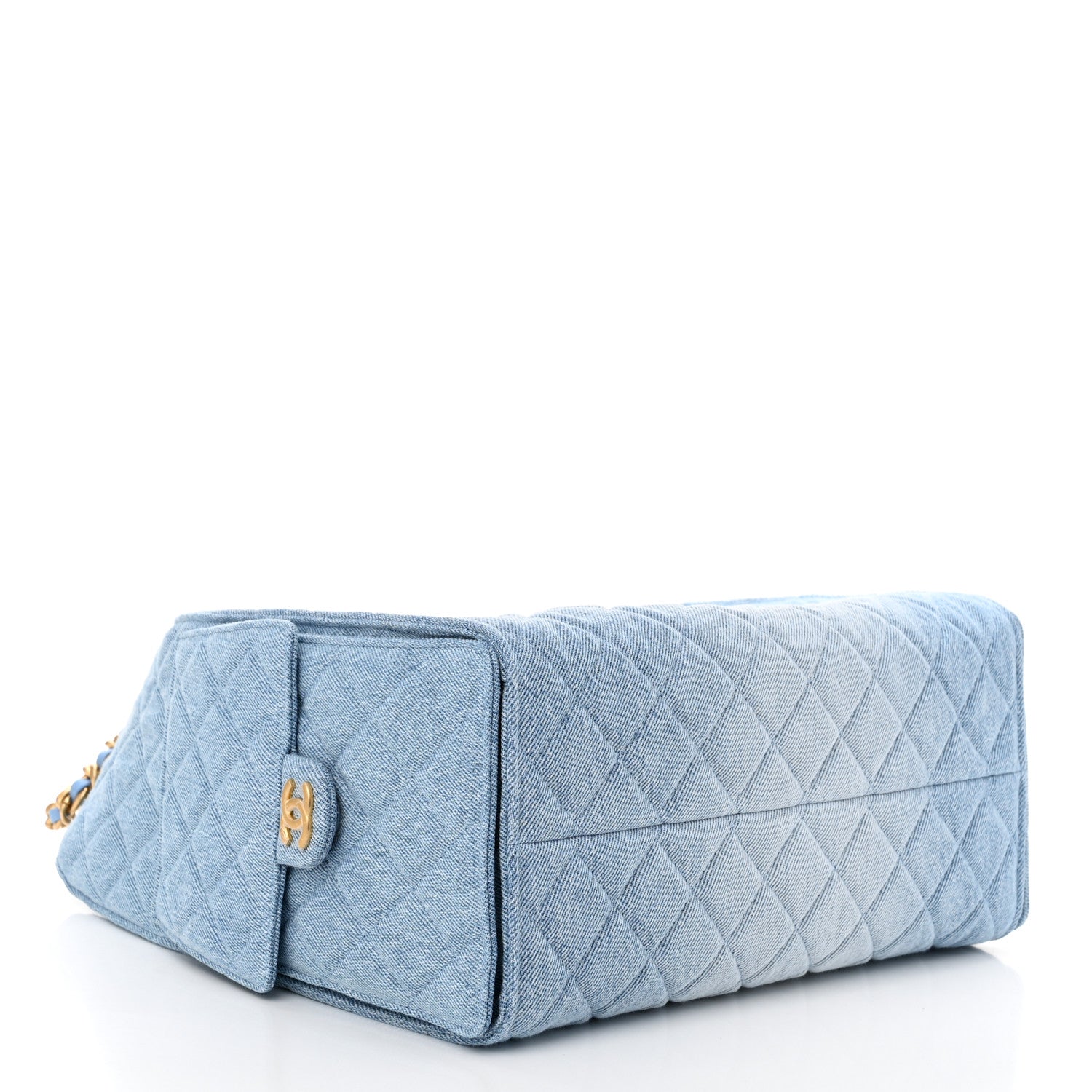 Chanel Washed Denim Quilted Medium Chanel 25 Handbag Blue 5 of 12