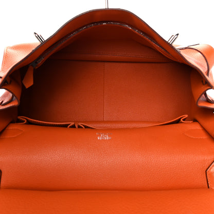 Hermes Taurillon Clemence Jypsiere 34 Orange 5 of 37