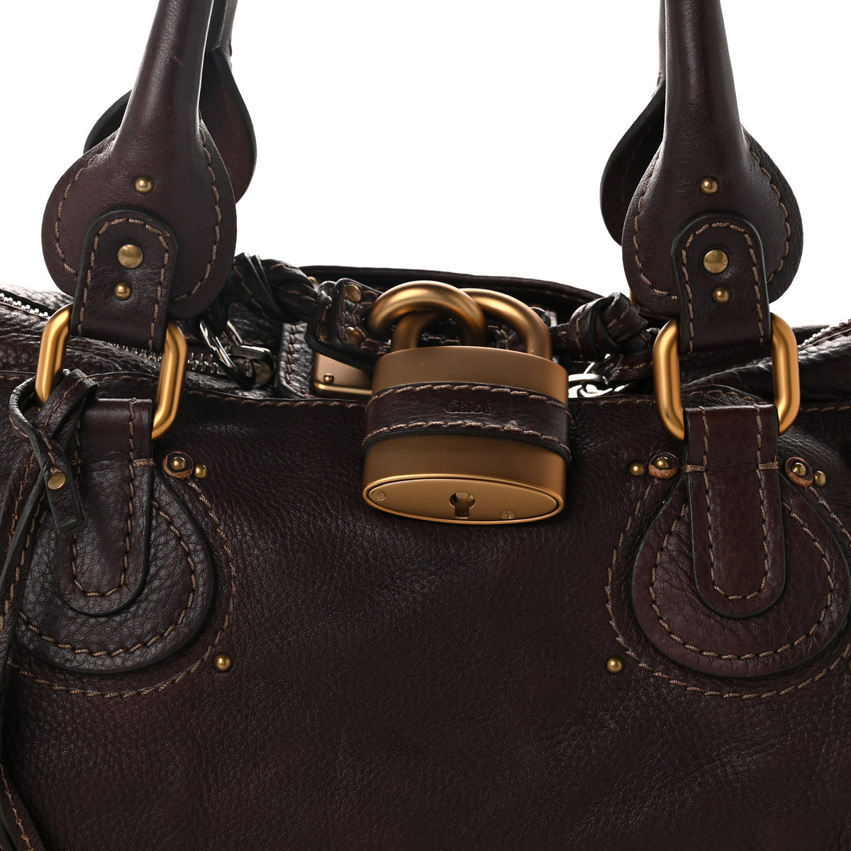 Calfskin Medium Paddington Satchel Chocolate