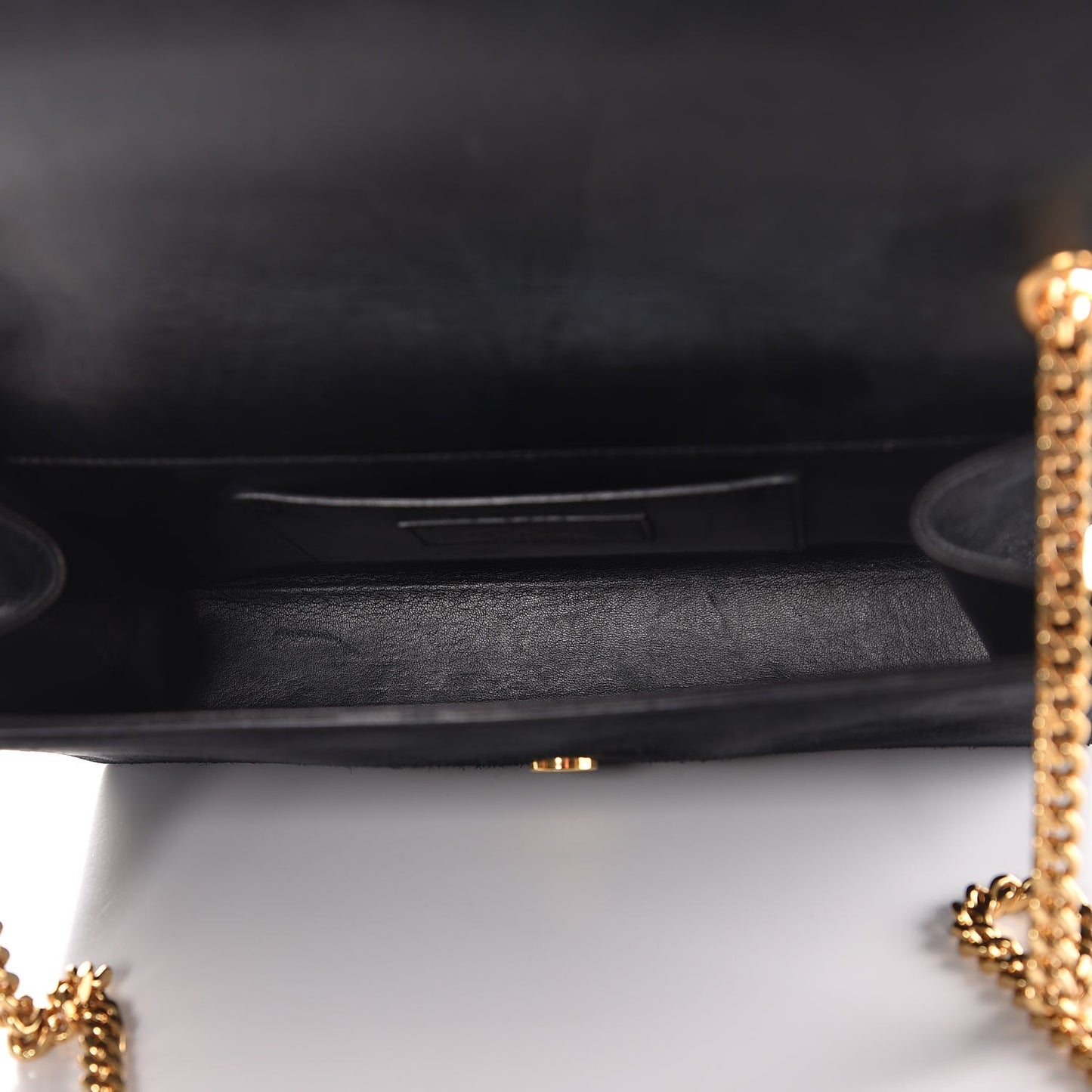Suede Medium Classic Monogram Kate Tassel Satchel Black