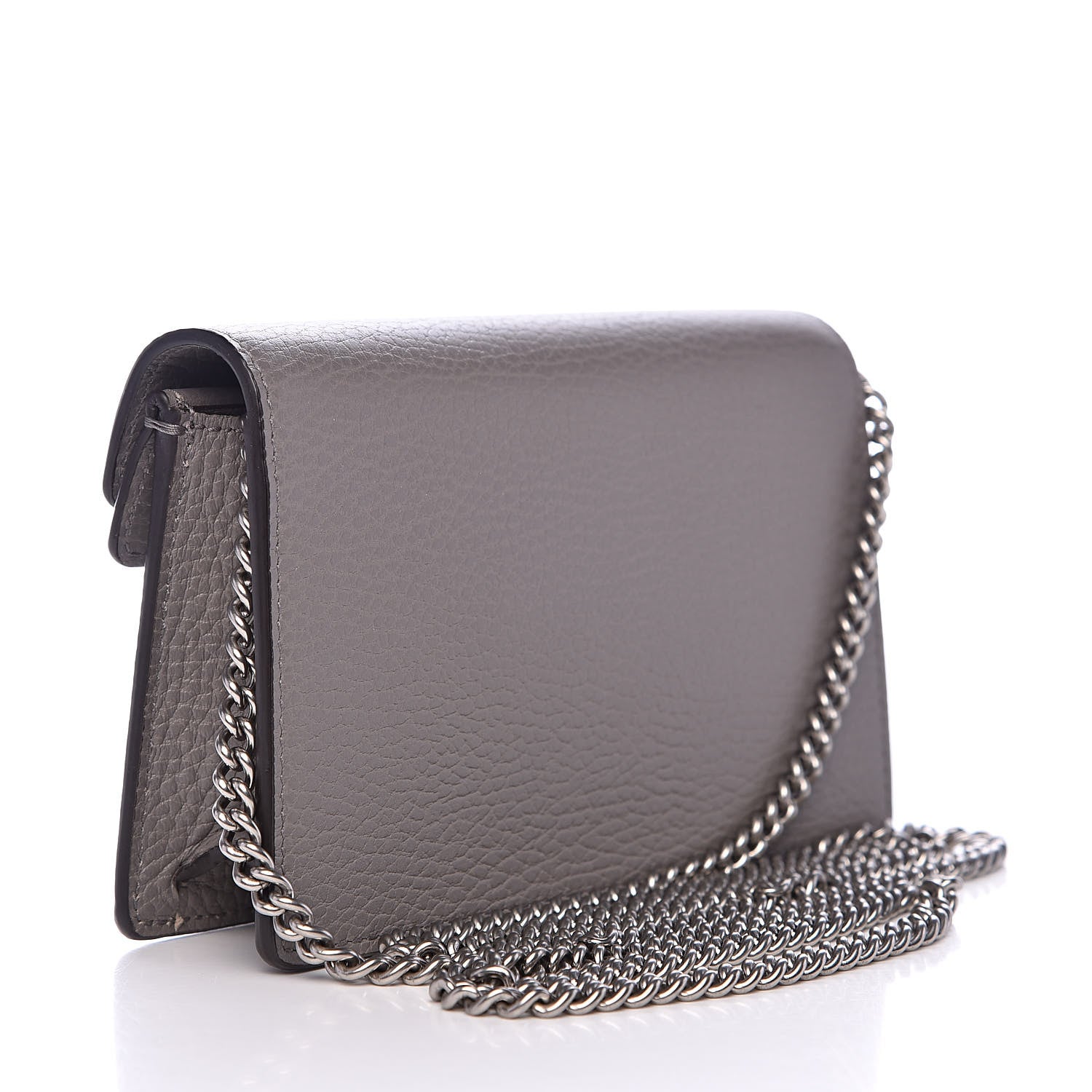 Gucci Dollar Calfskin Crystal Super Mini Dionysus Shoulder Bag Dusty Grey Black Diamond 3 of 10
