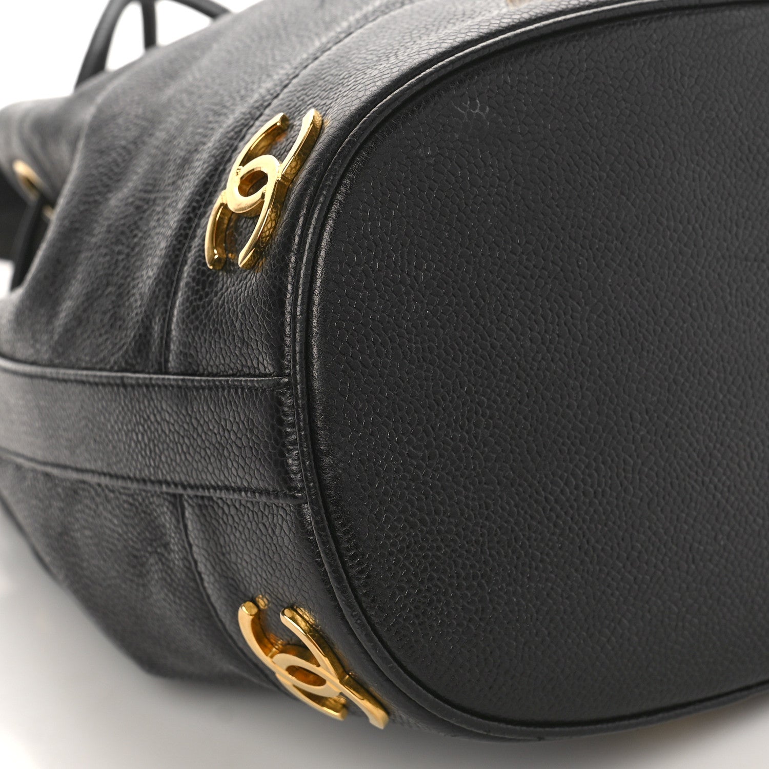 Chanel Caviar CC Drawstring Shoulder Bag Black 8 of 9