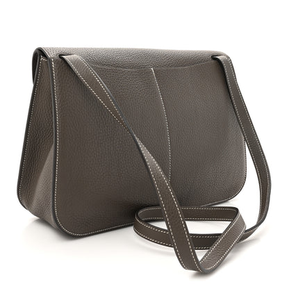Hermes Taurillon Clemence Halzan 31 Etoupe 2 of 12