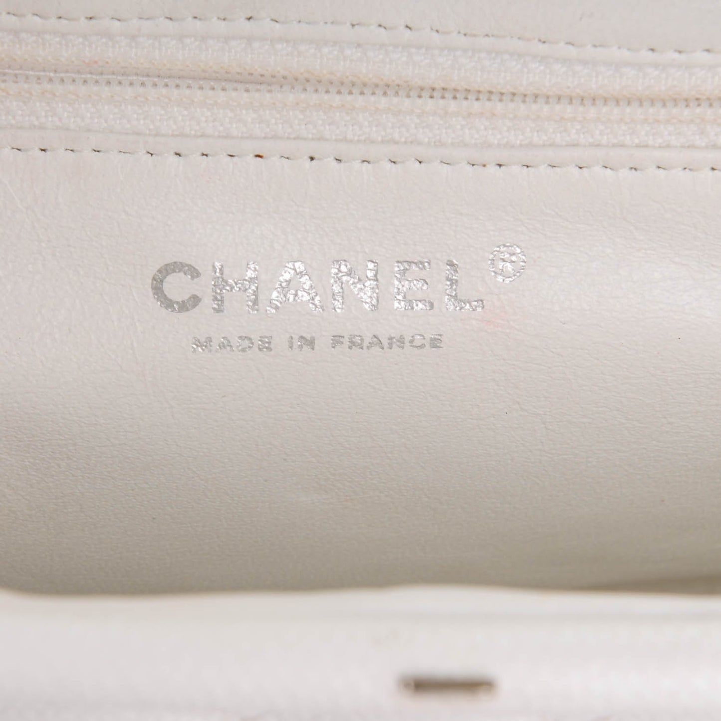 Caviar Quilted Timeless Clutch White