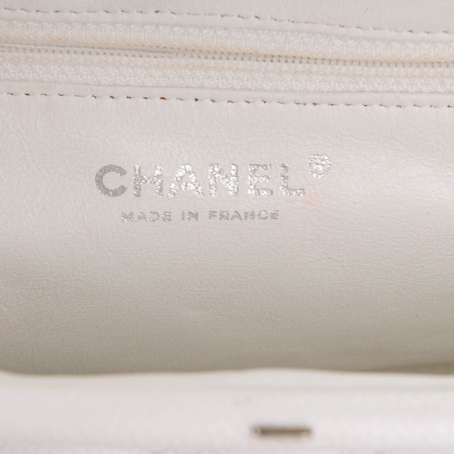 Chanel Caviar Quilted Timeless Clutch White 6 of 8
