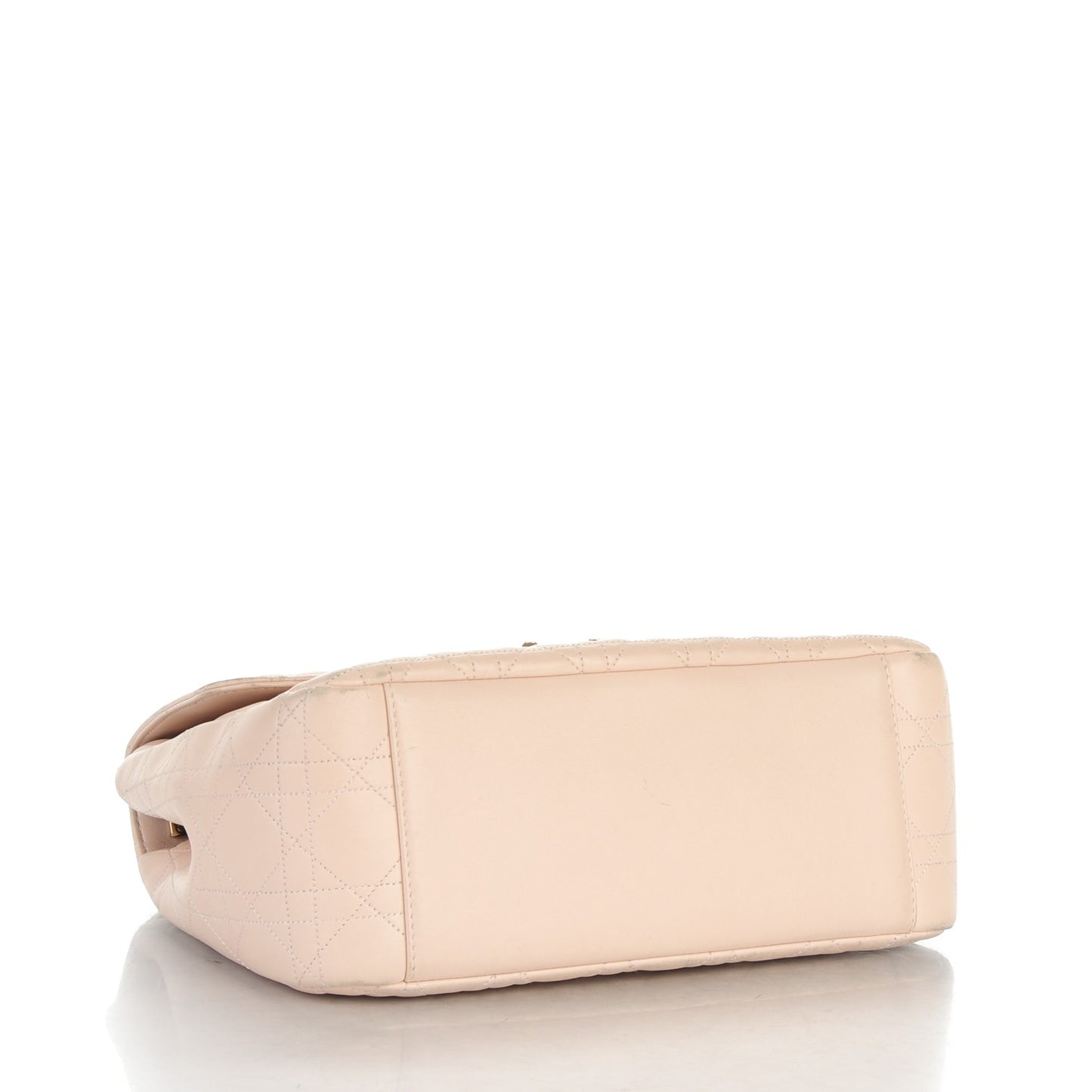 Lambskin Cannage Large Miss Dior Flap Rose Poudre