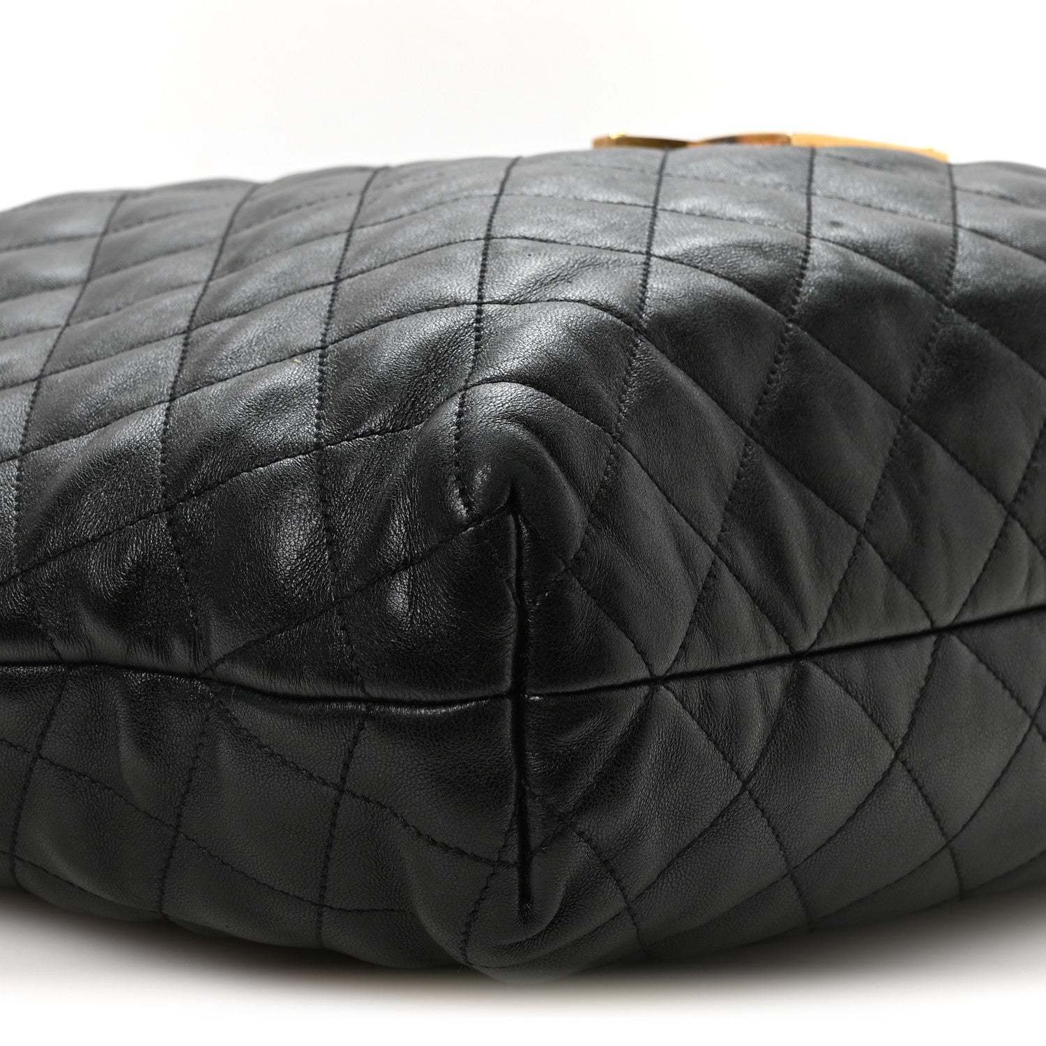 Saint Laurent Lambskin Quilted Maxi Icare Shopping Tote Black 8 of 9