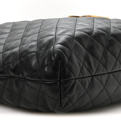 Saint Laurent Lambskin Quilted Maxi Icare Shopping Tote Black 8 of 9