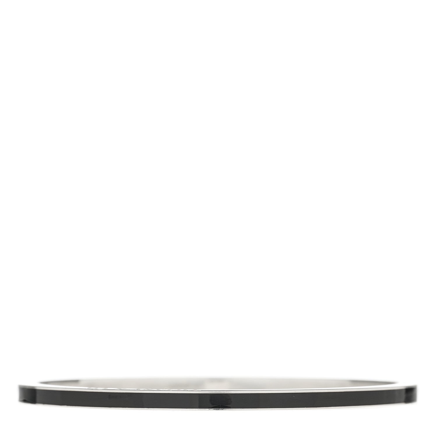 Tiffany Sterling Silver Enamel Striped Bangle Bracelet Black 2 of 4