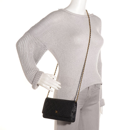 Chanel Caviar Quilted Wallet On Chain WOC Black 2 of 8