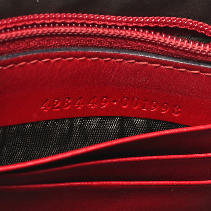 Gucci Guccissima Signature Wrist Wallet Hibiscus Red 7 of 13