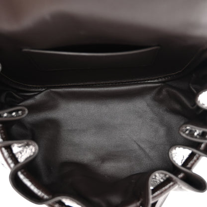 Bottega Veneta Patent Deerskin Small Beak Triangle Flap Shoulder Bag Fondant 5 of 9