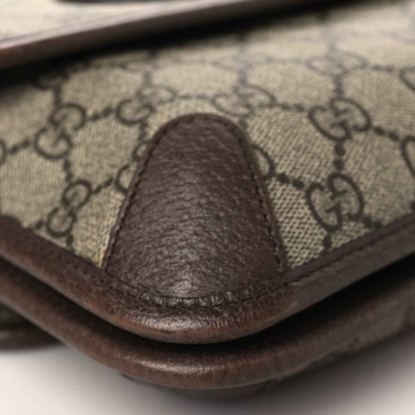 GG Supreme Monogram Web Small Neo Vintage Double Flap Messenger Bag Beige New Acero