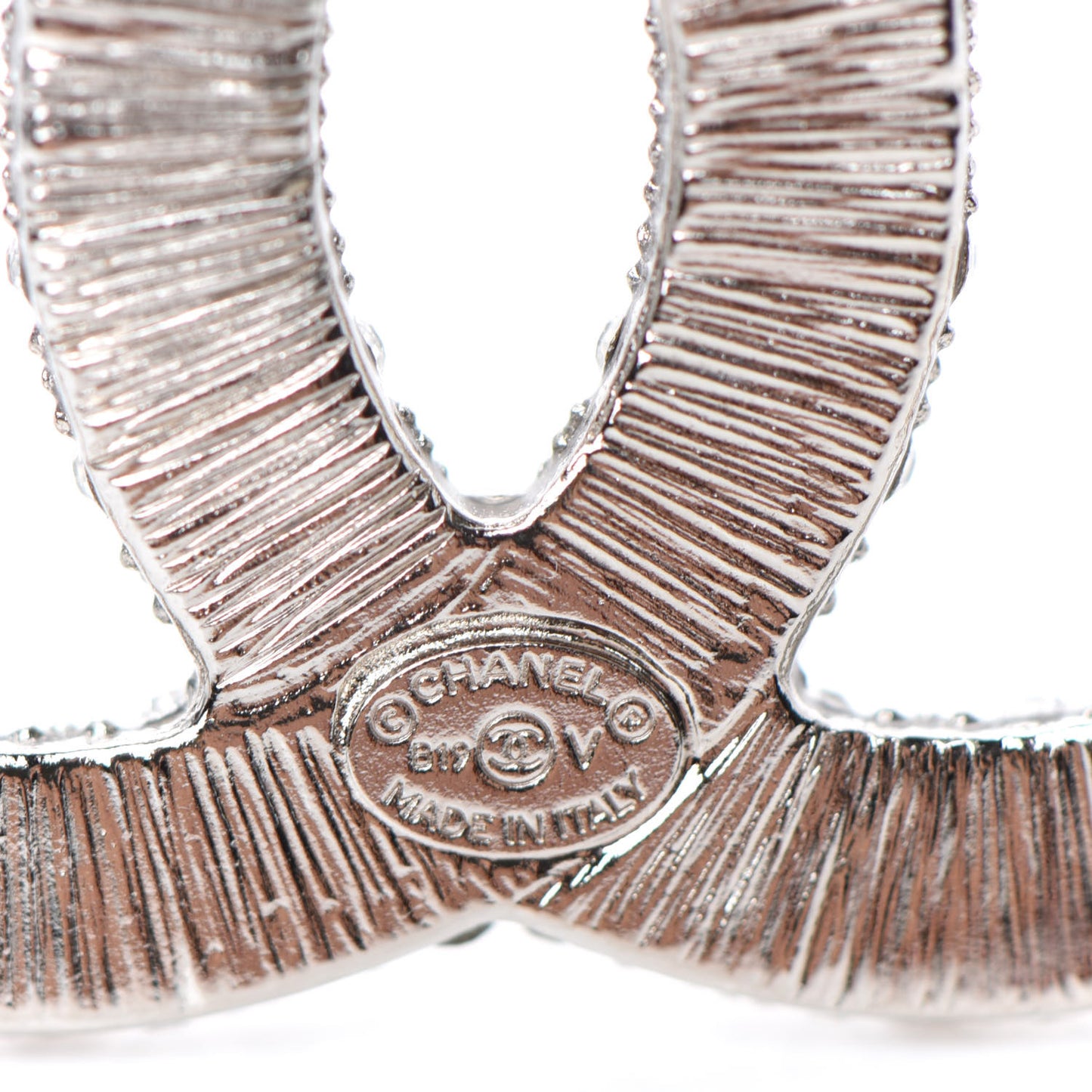 Crystal CC Brooch Silver