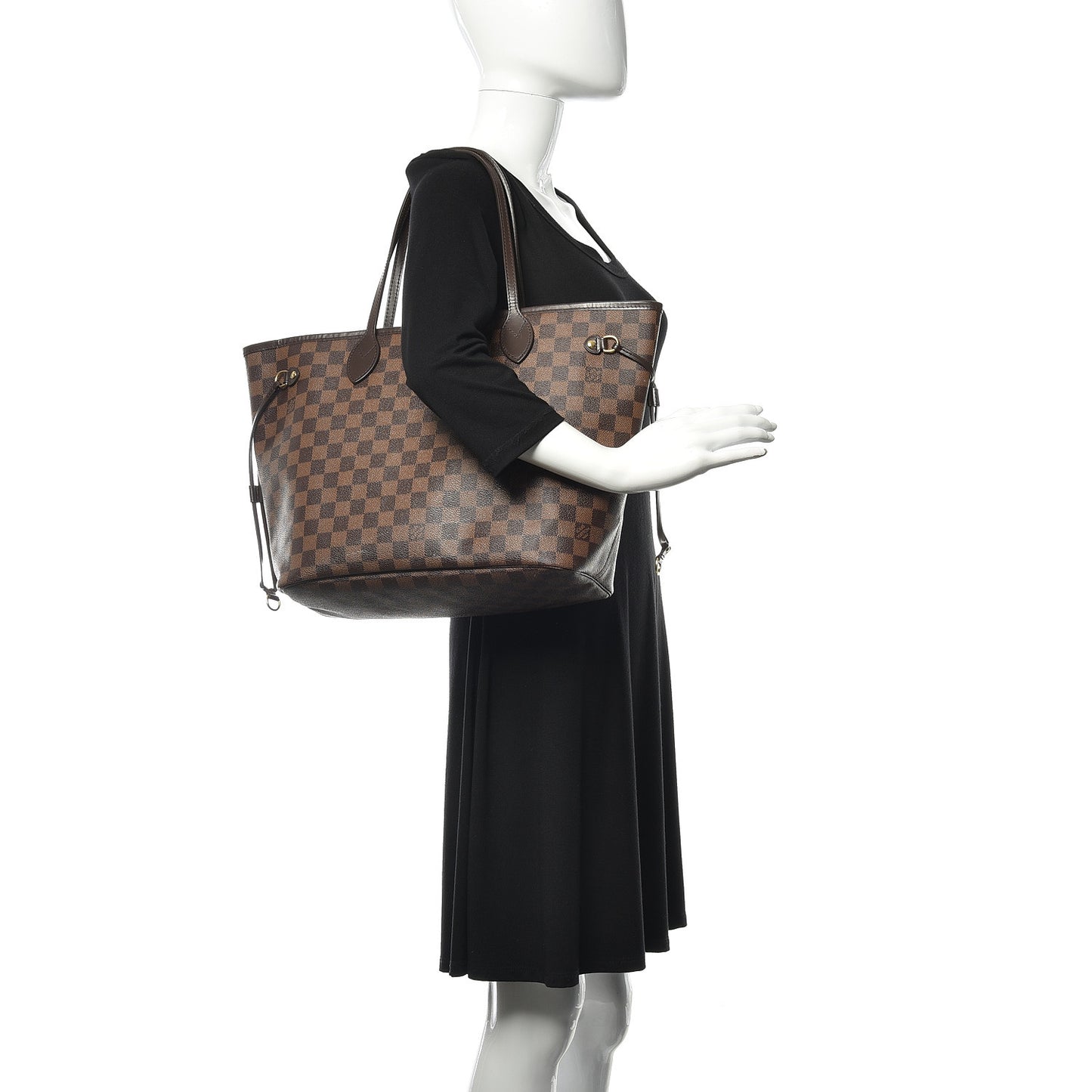 Damier Ebene Neo Neverfull MM Rose Ballerine