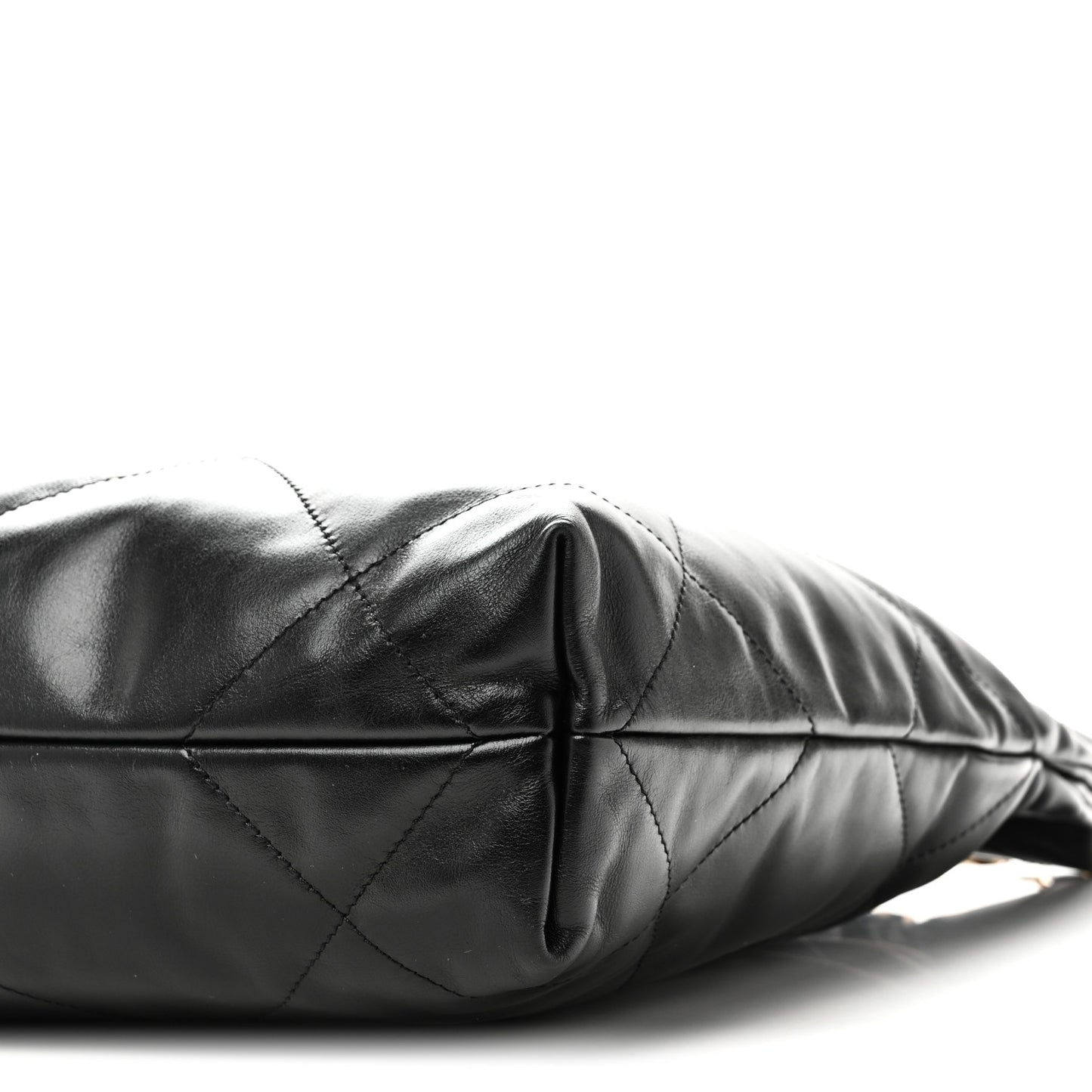 Shiny Calfskin Quilted Small Chanel 22 Black