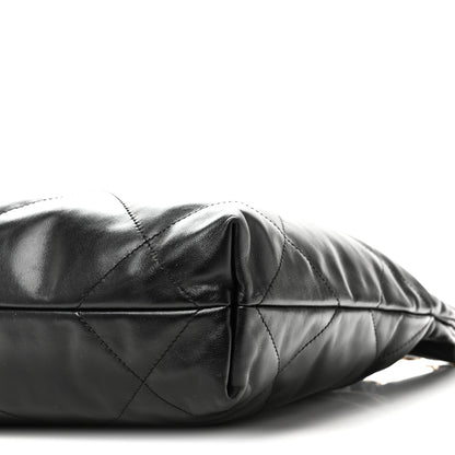 Chanel Shiny Calfskin Quilted Small Chanel 22 Black 10 of 11