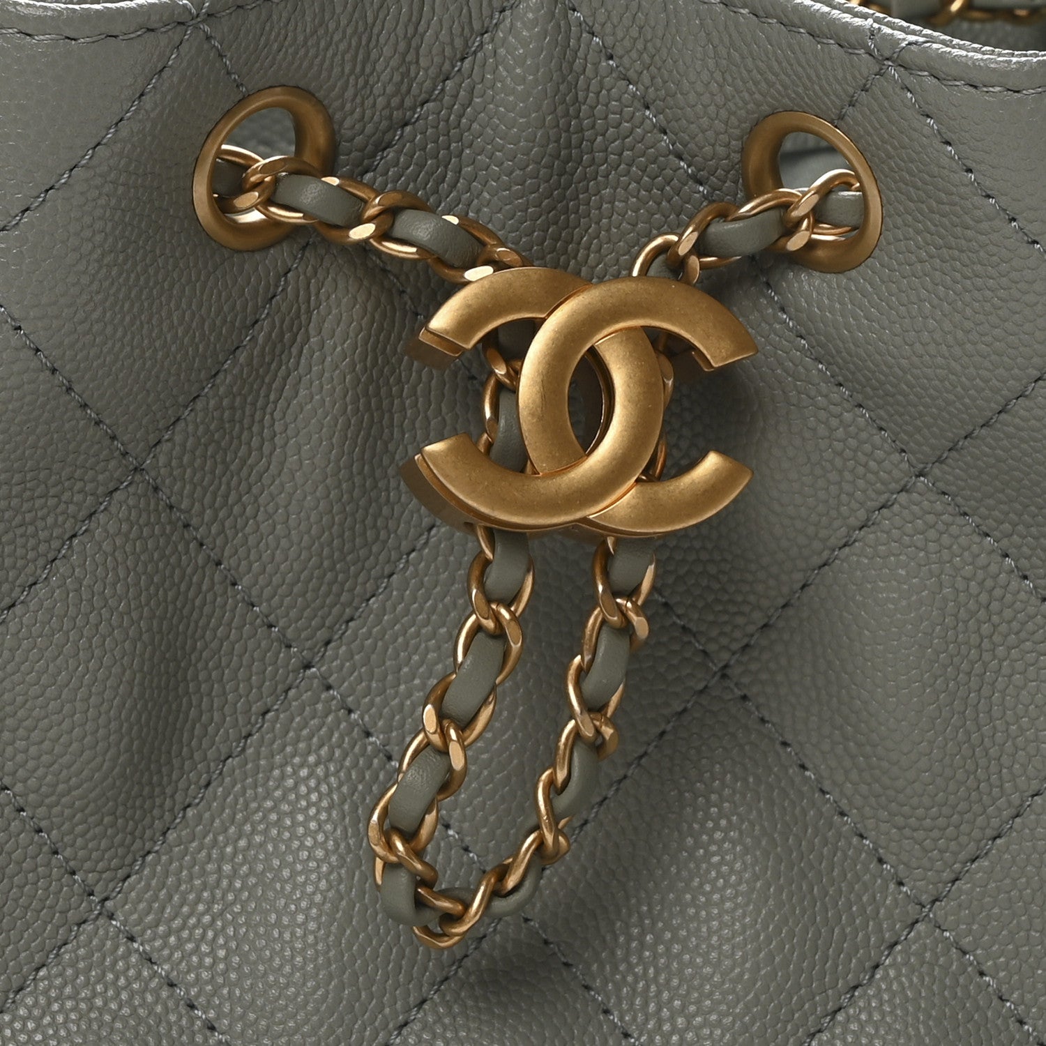 Chanel Caviar Quilted Small Chanel 25 Handbag Light Green 8 of 11