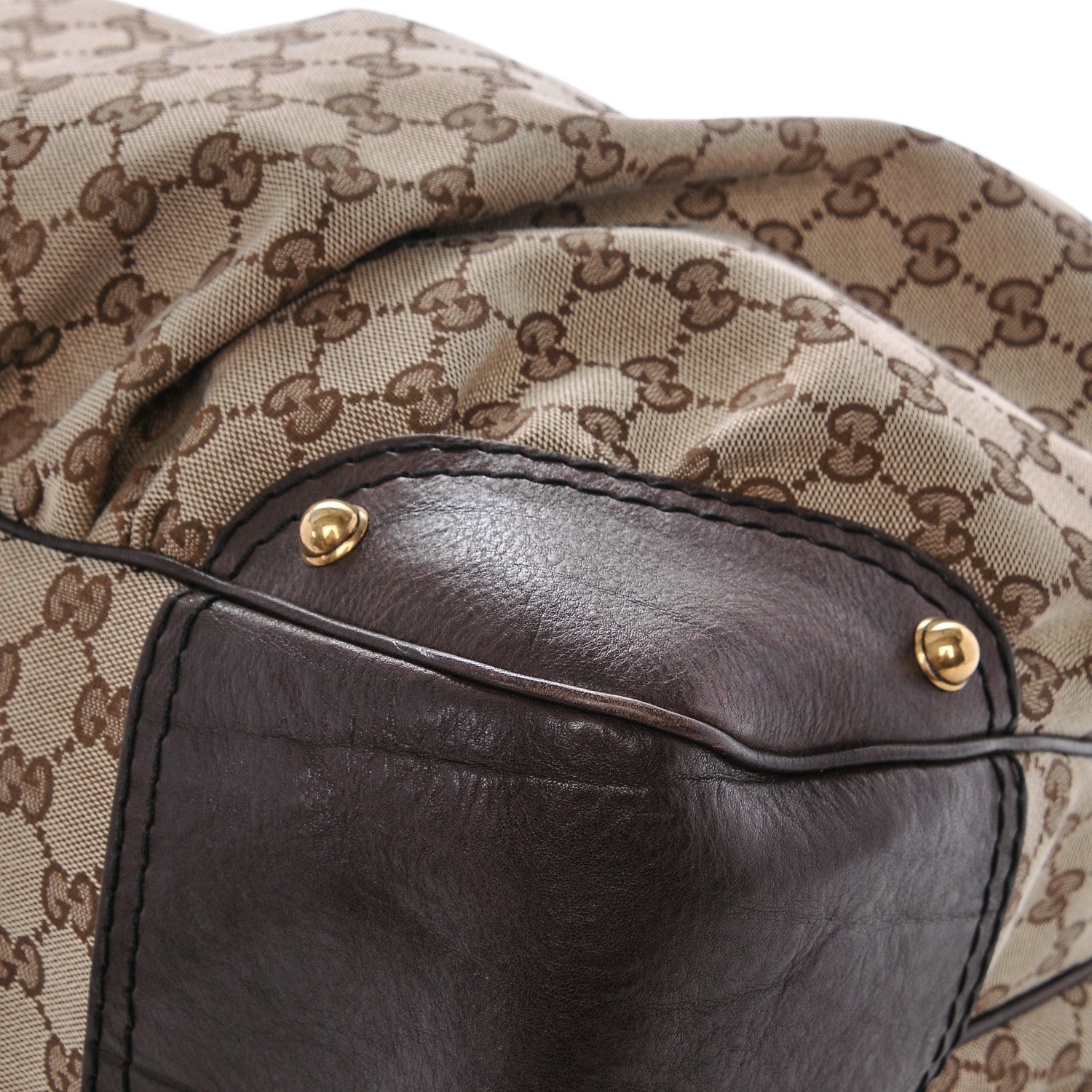 Gucci Monogram Large Jockey Hobo Dark Brown 13 of 13