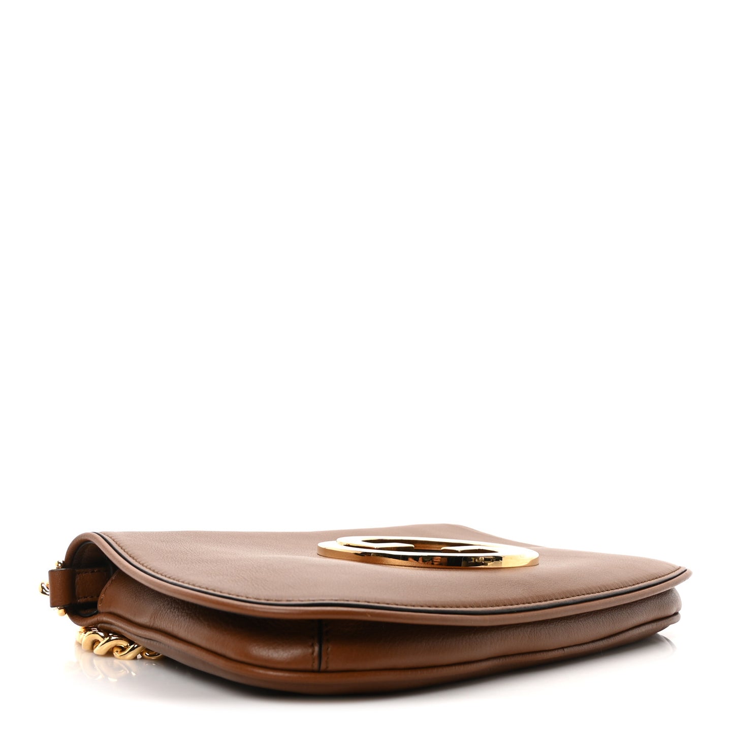 Roxy Calfskin Blondie Chain Shoulder Flap Bag Cuir