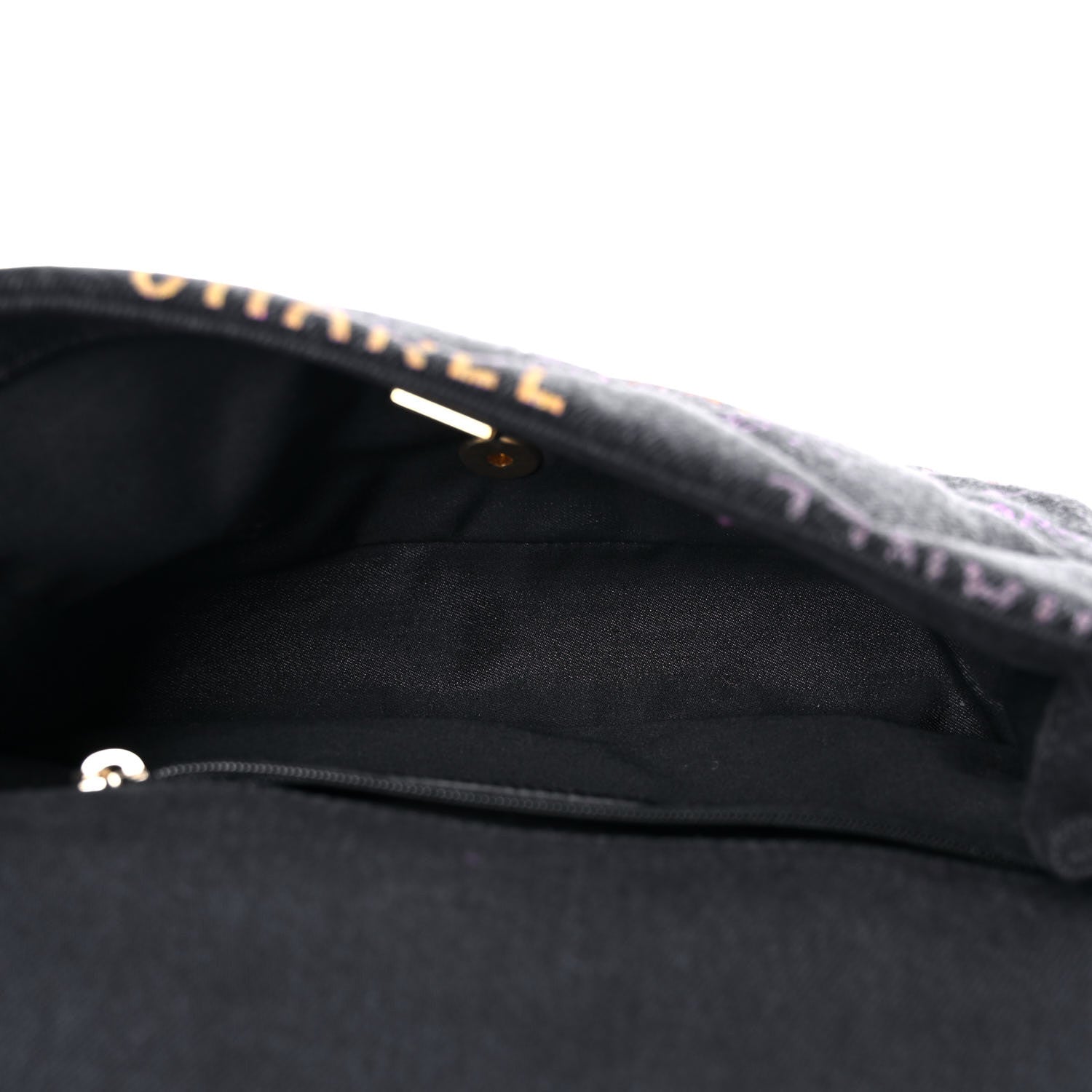 Chanel Denim Quilted Denim Mood Large Flap Black Multicolor 5 of 9