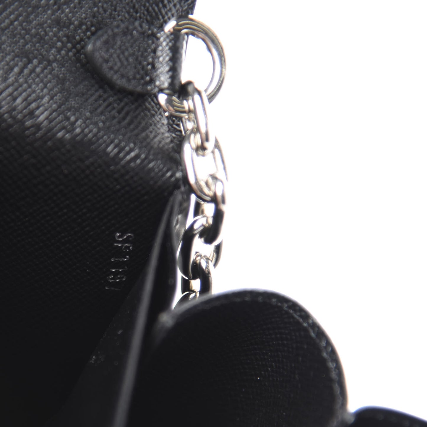 Epi Reverse Monogram Twist Chain Wallet Rose Ballerine